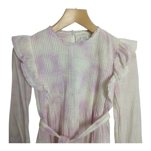 Aritzia Wilfred la boheme Elia Ruffled Tie Dye Prairie Mini Dress - Picture 6 of 7